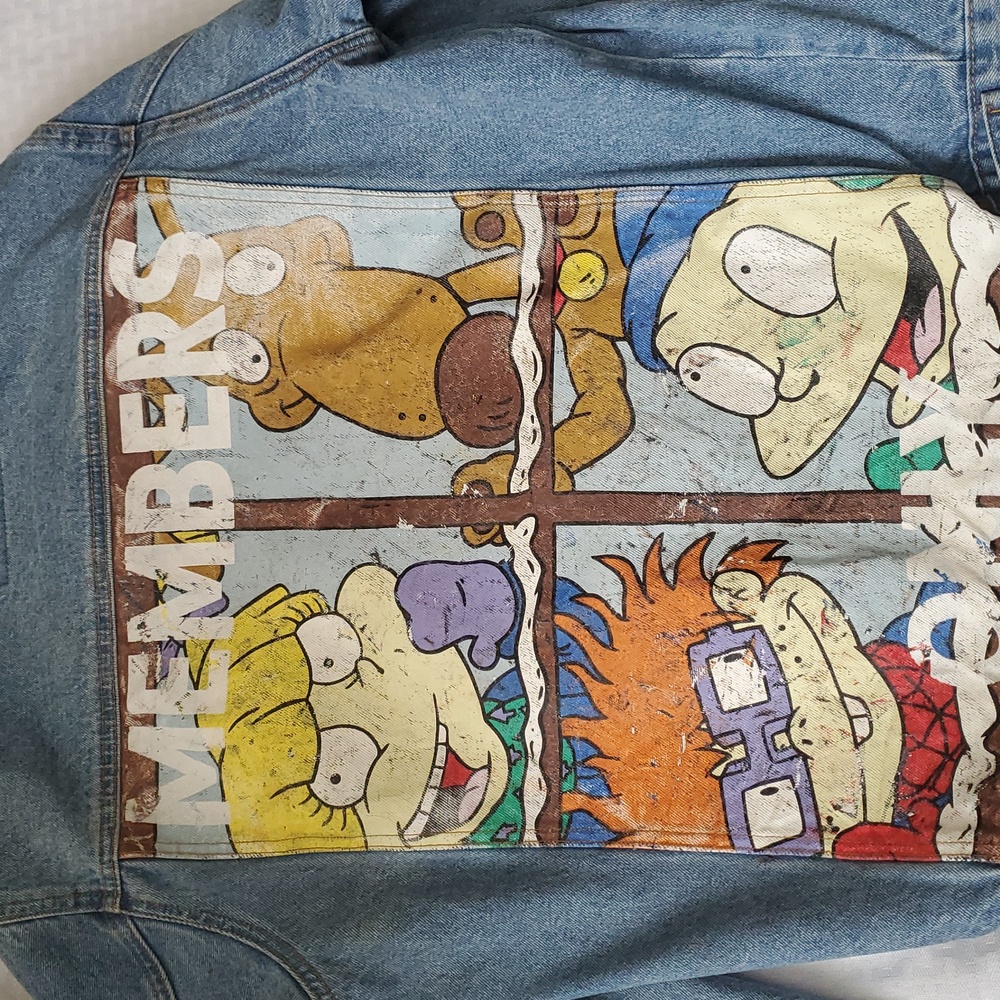Members only X Nickelodeon Cartoon Denim Jacket size M - Picture 15 of 16